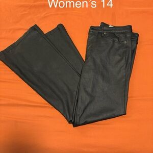 Women's Black Pleather Pants